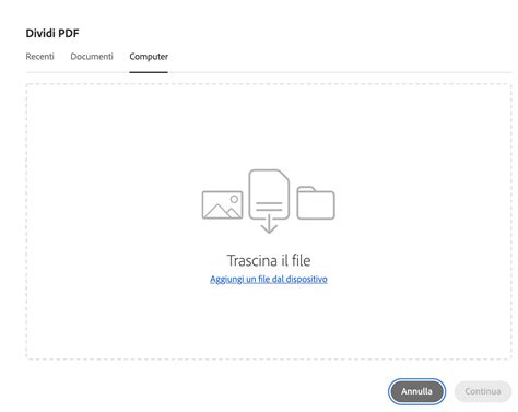 Come dividere un file PDF in più PDF distinti online