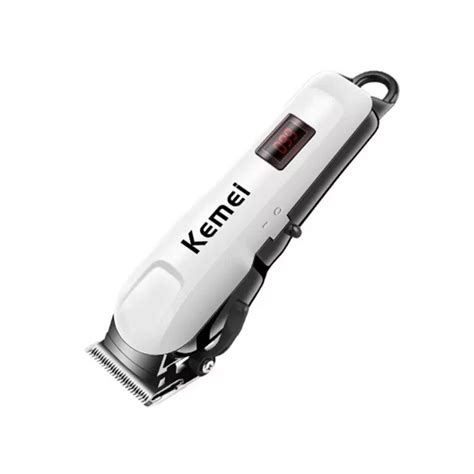 Kemei KM 809A Electric Rechargeable Hair Clipper Trimmer White