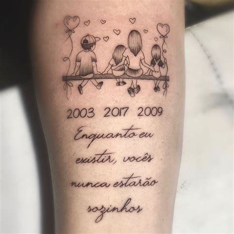 Tatuagem 3 Filhos 2 Meninos E 1 Menina - Tatuagem 3 Filhas No Balanço - RETOEDU