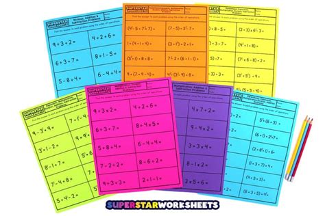 Order Of Operations Worksheets Superstar Worksheets