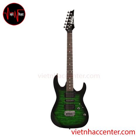 Guitar Điện Super Strat Ibanez Gio Grx70qa Transparent Emerald Burst