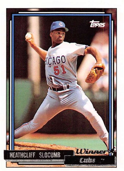 Amazon 1992 Topps Gold Winners 576 Heathcliff Slocumb NM MT Cubs