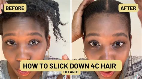 How To Slick Down 4c Hair Gorilla Snot Gel Tiffani D Youtube