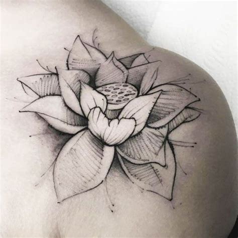 Lotus Flower Tattoo Outline