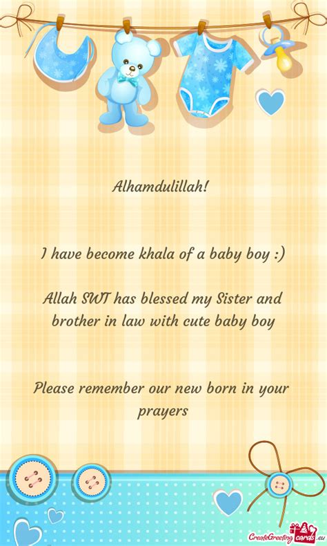 Allah SWT Has Blessed My Sister And Brother In Law With Cute Baby Boy