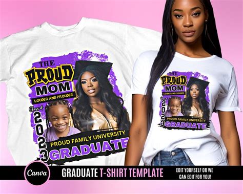 Graduation T Shirt Design, Editable in Canva, 2024 Graduation Proud Mom,dad T Shirt Design ...