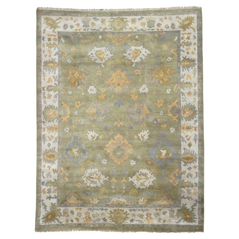 Green Oushak Area Rug For Sale At 1stDibs