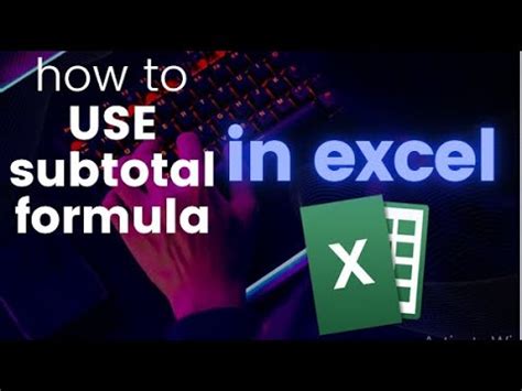 How To Use Subtotal Formula In Excel Excel In Hindi Easy Excel Excel