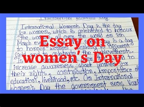 Essay On Women S Day Write Essay On International Women S Day In