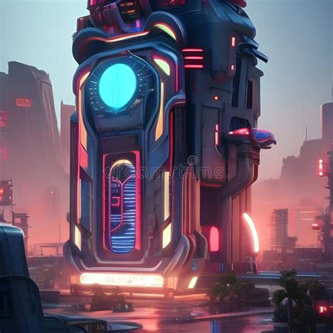 Ciberpunk Hermosa Ciudad Futurista Altamente Detallada E Hiperrealista