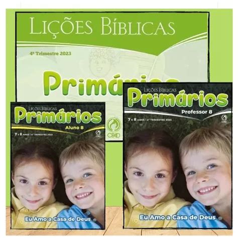 Kit Ebd Completo Primários Lições 4 Trimestre Cpad MercadoLivre