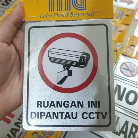 Jual Stiker Sticker Tempel Gambar Ruangan Ini Dipantau Cctv Shopee