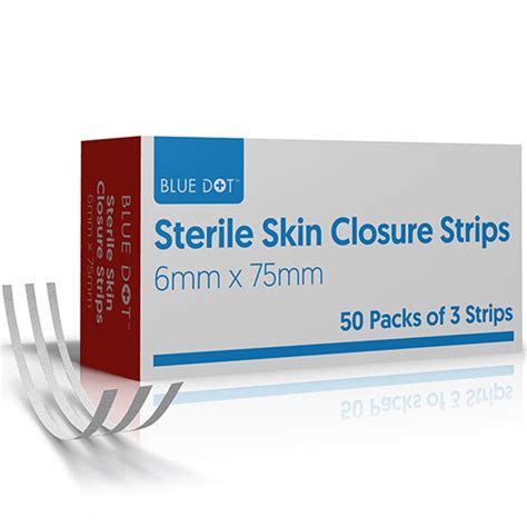 Sterile Skin Closure Strips 6mm X 75mm Pk 150 Safetec Direct