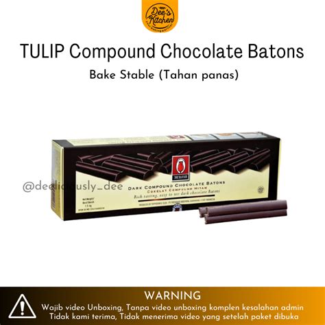 Jual Tulip Dark Compound Chocolate Batons Coklat Stick Tahan Panas