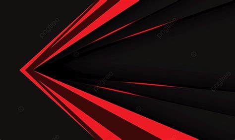 Abstract Red Black Metallic Arrow Speed Direction Geometric Design