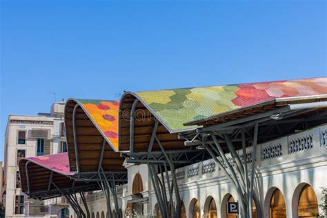 Colorful Wave Cover Of A Street Market In Barcelona Stock Image Image