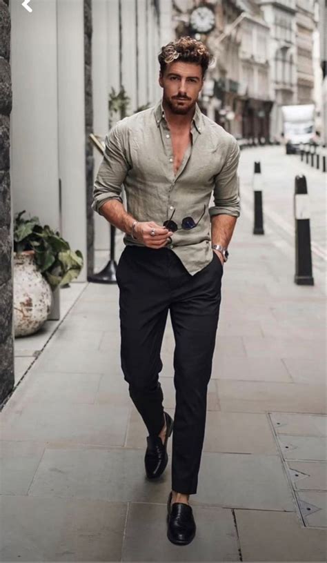 Pin By Antonio Barbagallo On Camicie Black Pants Men Mens Outfits