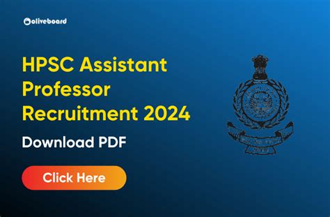 HPSC Assistant Professor Recruitment 2024 Check Details