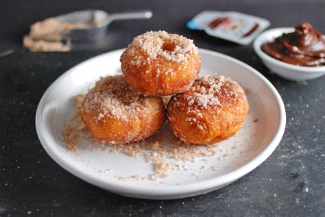 Cinnamon Sugar Mini Doughnuts with Nutella Dipping Sauce