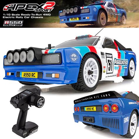 Associated 30126 1 10 Apex2 Sport A550 4WD Electric Rally Car RTR