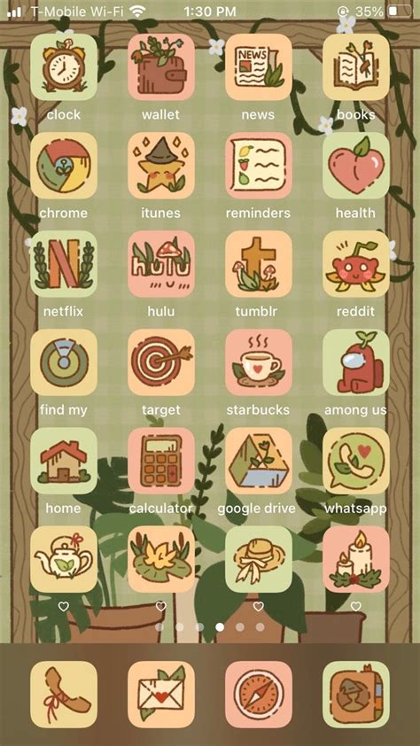 New Expansion Cottagecore Iphone Ios App Icons Spring Etsy App