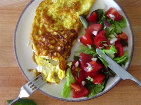 Omelette Au Ch Vre Frais Et La Menthe Recette Par Une Aiguille Dans