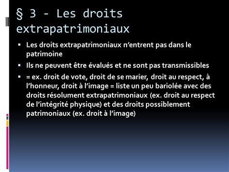 Les Droits Patrimoniaux Ppt T L Charger