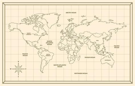 World Map Outline Vector Art, Icons, and Graphics for Free Download