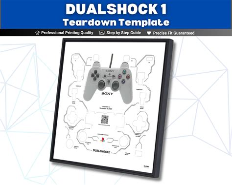 Download Dualshock 1 Teardown Template Playstation 1 Controller Framed