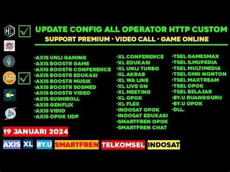 UPDATE CONFIG HC AXIS GAME XL TELKOMSEL INDOSAT SMARTFREN 19