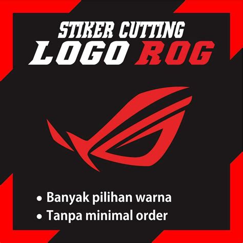 Jual Stiker Logo Rog Republic Of Gamers Cutting Sticker Aksesoris Mobil