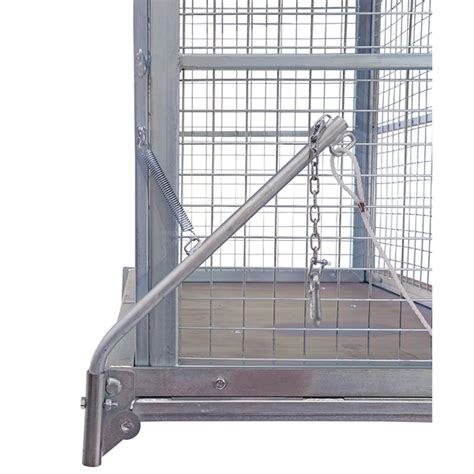 Drop Bottom Bin With Mesh Sides Troden Equipment