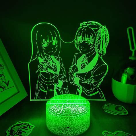 Anime Kakegurui Figure Meari Saotome Jabami Yumeko 3d Led Rgb noční