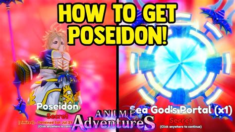 HOW TO GET NEW SECRET UNIT POSEIDON IN ANIME ADVENTURES YouTube