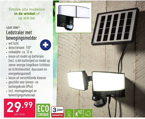 Light Zone Ledstraler Met Bewegingsmelder Per Stuk Promotie Bij ALDI