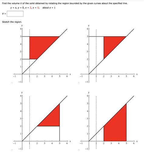 Solved Find The Volume V Of The Solid Obtained By Rotating Chegg