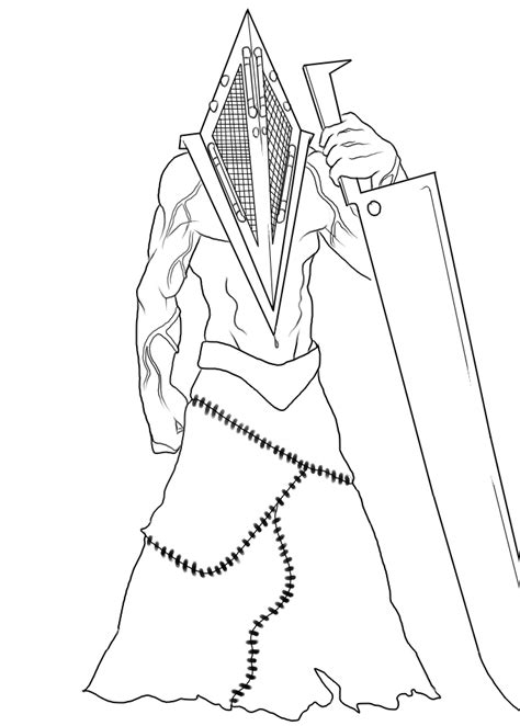 Pyramid Head Lineart By Darksojin On Deviantart