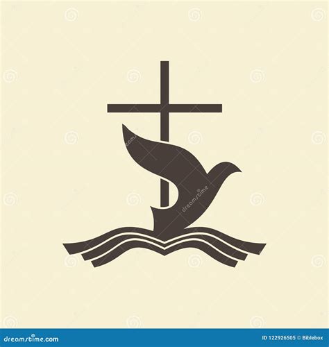 Church Logo The Cross Of Jesus And The Dove Are A Symbol Of The Holy