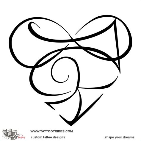 Tattoo of J+K heart, Memory tattoo - custom tattoo designs on TattooTribes.com