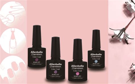 Allenbelle Color Changing Gel Nail Polish Set Mood Soak Off Uv Led