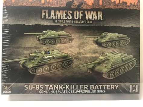 15mm Flames Of War Soviet Su 85 Medium Sp Battery 4 Tanks Empires