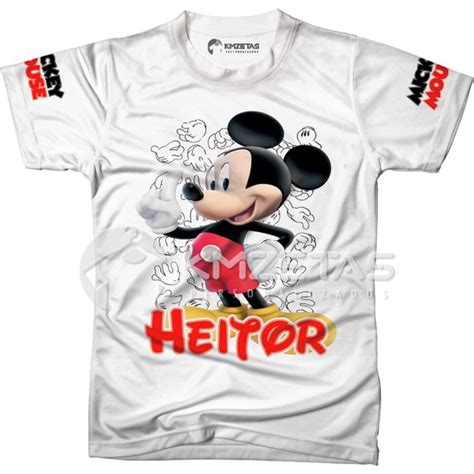 Blusa Mickey Mouse Infantil Adulto Personalizada Elo