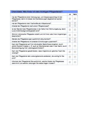 Fillable Online Serviceportal Zuhause Im Alter Checkliste Wie Finde