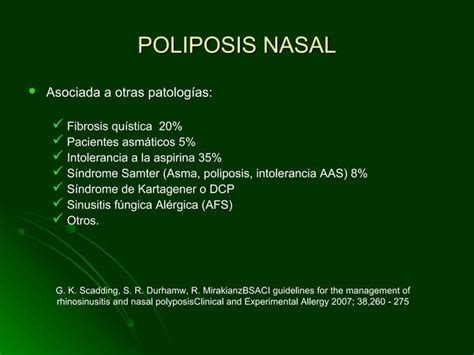 Cirugia Endoscopica En Poliposis Nasal Ppt