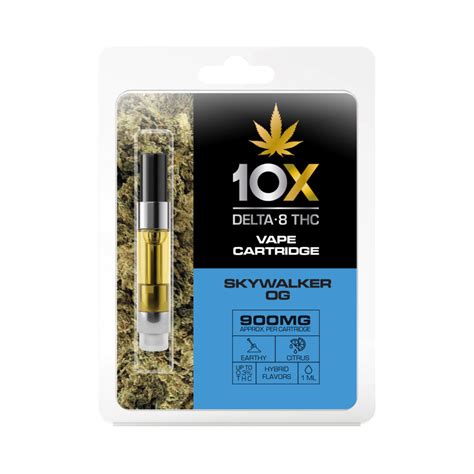 10x Delta 8 Thc Skywalker Og Vape Cartridge 900mg 1ml