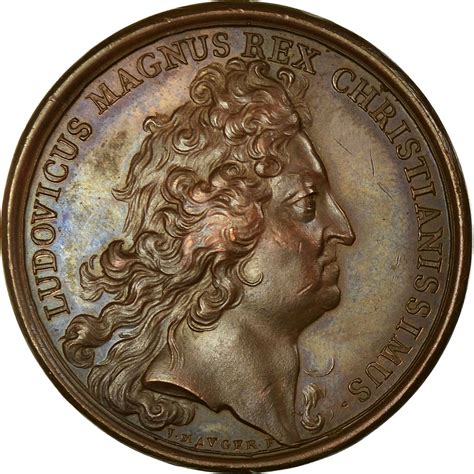 France Medal Louis XIV Prise De Barcelone 1697 Mauger Bronze