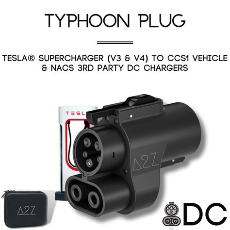 NACS (Tesla® Supercharger & NACS 3RD PARTY DC CHARGERS) to CCS1 Adapter | 500A | 1000V | DC | 12 ...