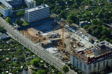 Dresden Aus Der Vogelperspektive Baustelle Zum Neubau Einer