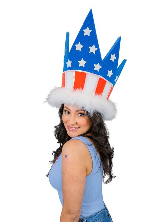 Usa Crown Hat Womens 4th Of July Queen Crown In 2024 Crown Hat