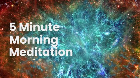 5 Minute Guided Morning Meditation Youtube